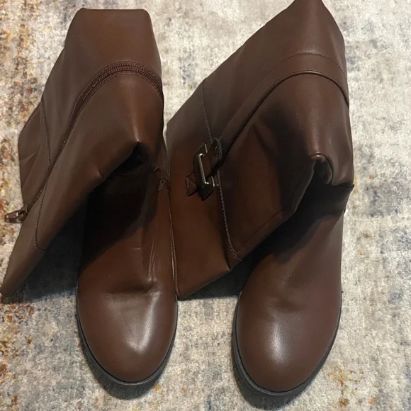 Karen Scott Knee-High Boots with Buckles. - Picture 3 of 5